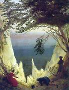 Caspar David Friedrich Chalk cliffs on Rugen by Caspar David Friedrich oil painting artist